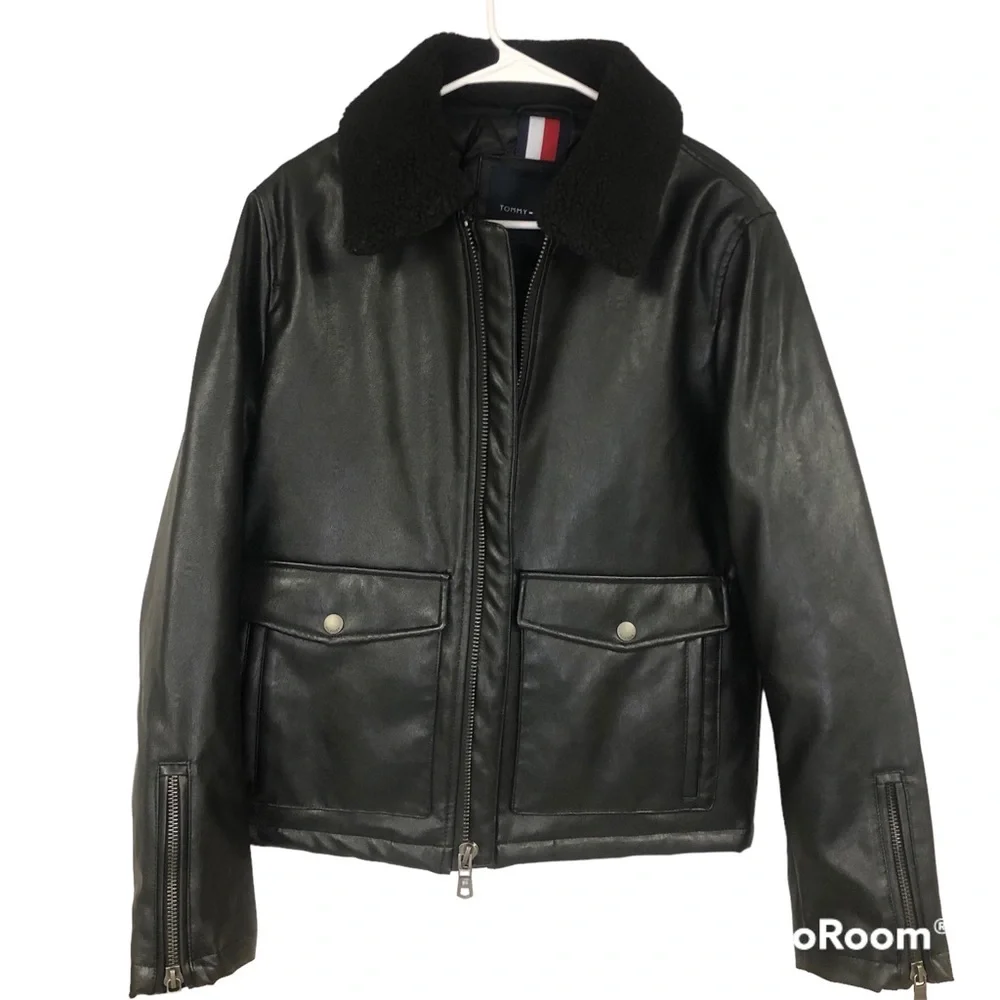Tommy Hilfiger small leather jacket, new with tag - Picture 4 of 6
